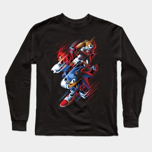 Sonic Anime and Video Game Fanart Long Sleeve T-Shirt